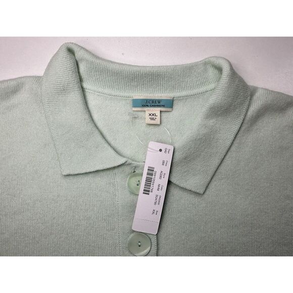 J Crew Cashmere Collared Sweater Oversized Womens‎ Size 2XL Heather Mint AQ382 - Picture 4 of 10